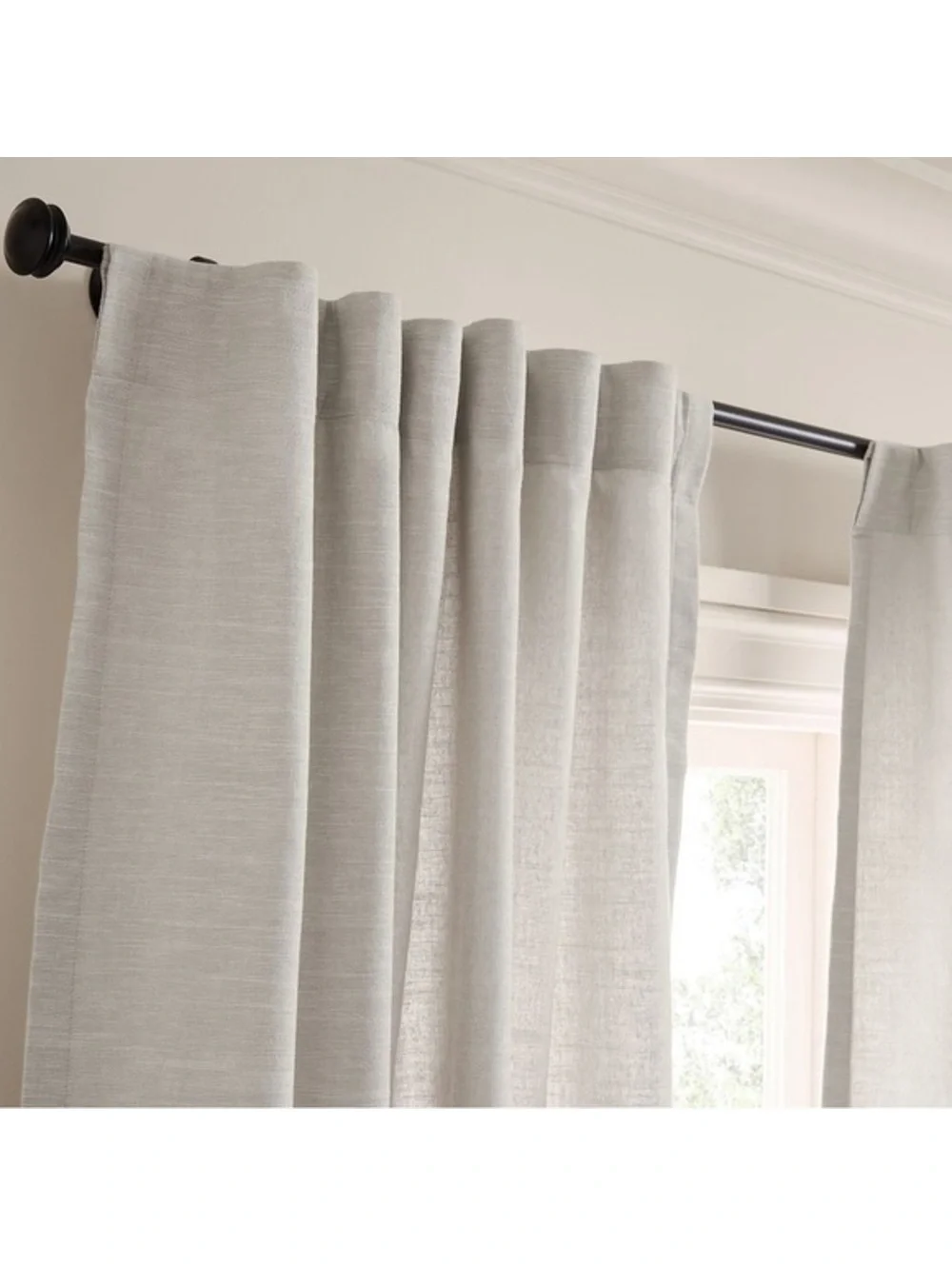 Pottery Barn Kids Quincy Blackout Curtain Panels Set of 2 Tan 44x96 Cotton